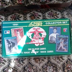 Score 1991 Collector Set Baseball Card Box - Green